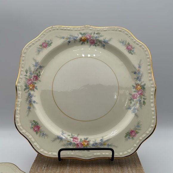 Homer Laughlin Other - VTG Homer Laughlin‎ Eggshell GeorgianUSA A49N5 Square Salad Plates Set of 4